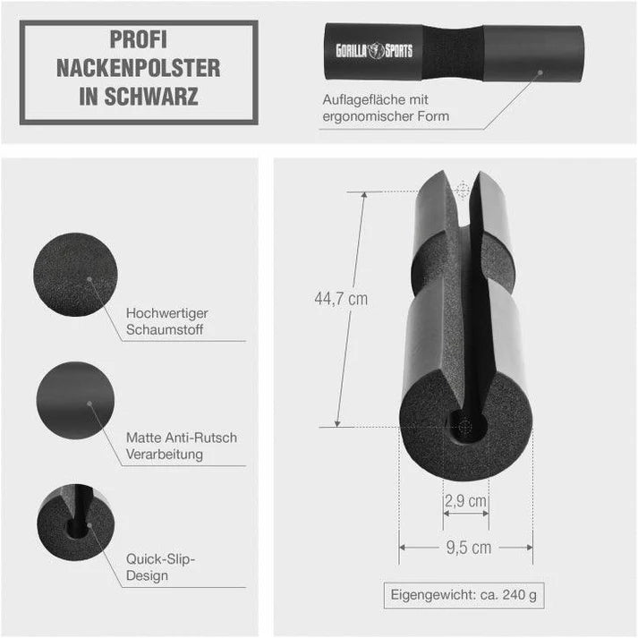 Profi Nackenpolster in Schwarz