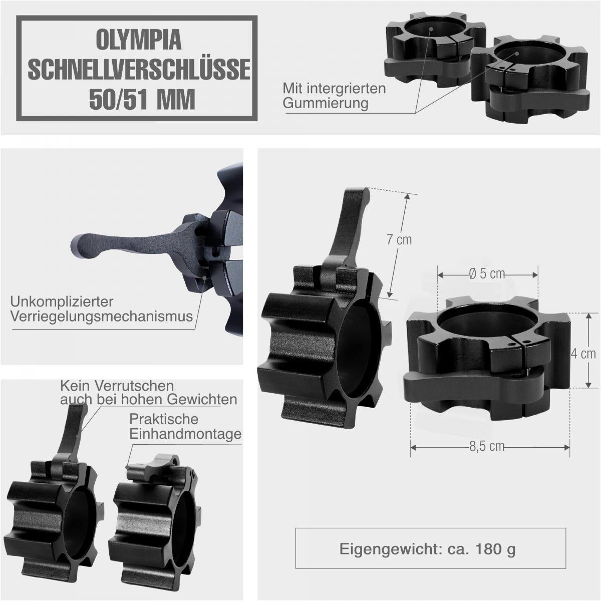 Quick Fastener Olympia 50/51 mm (1 Paar)