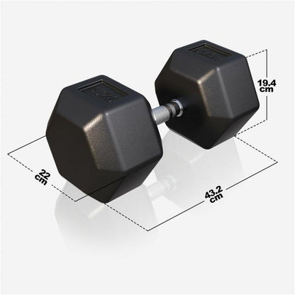 Hexagon Kurzhantel Gummi 2 - 50 kg - MAXXUS