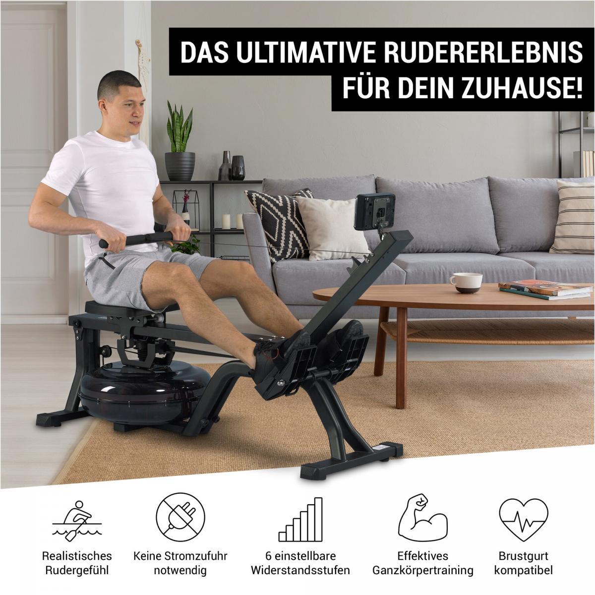 Wasserrudergerät mit Trainingscomputer - MAXXUS